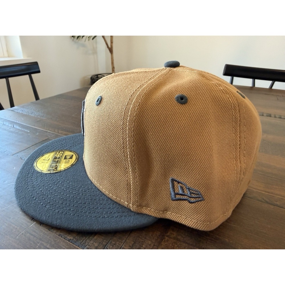 New Era Detroit Tigers 59fifty Sz 7 1/4 Fitted MLB Hat Cap Tan Khaki NWT - Picture 2 of 9